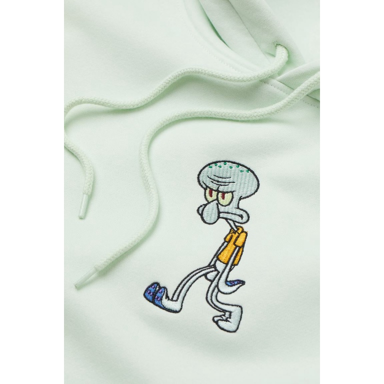 Hoodie h&amp;m let it bloom hoodie squidward h&amp;m hijau mint hoodie hijau mint