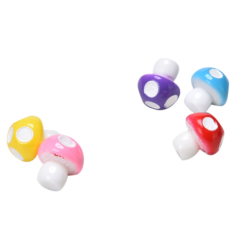 (Happy) 10 / 20pcs Miniatur Jamur Lucu Untuk Dekorasi Rumah Boneka