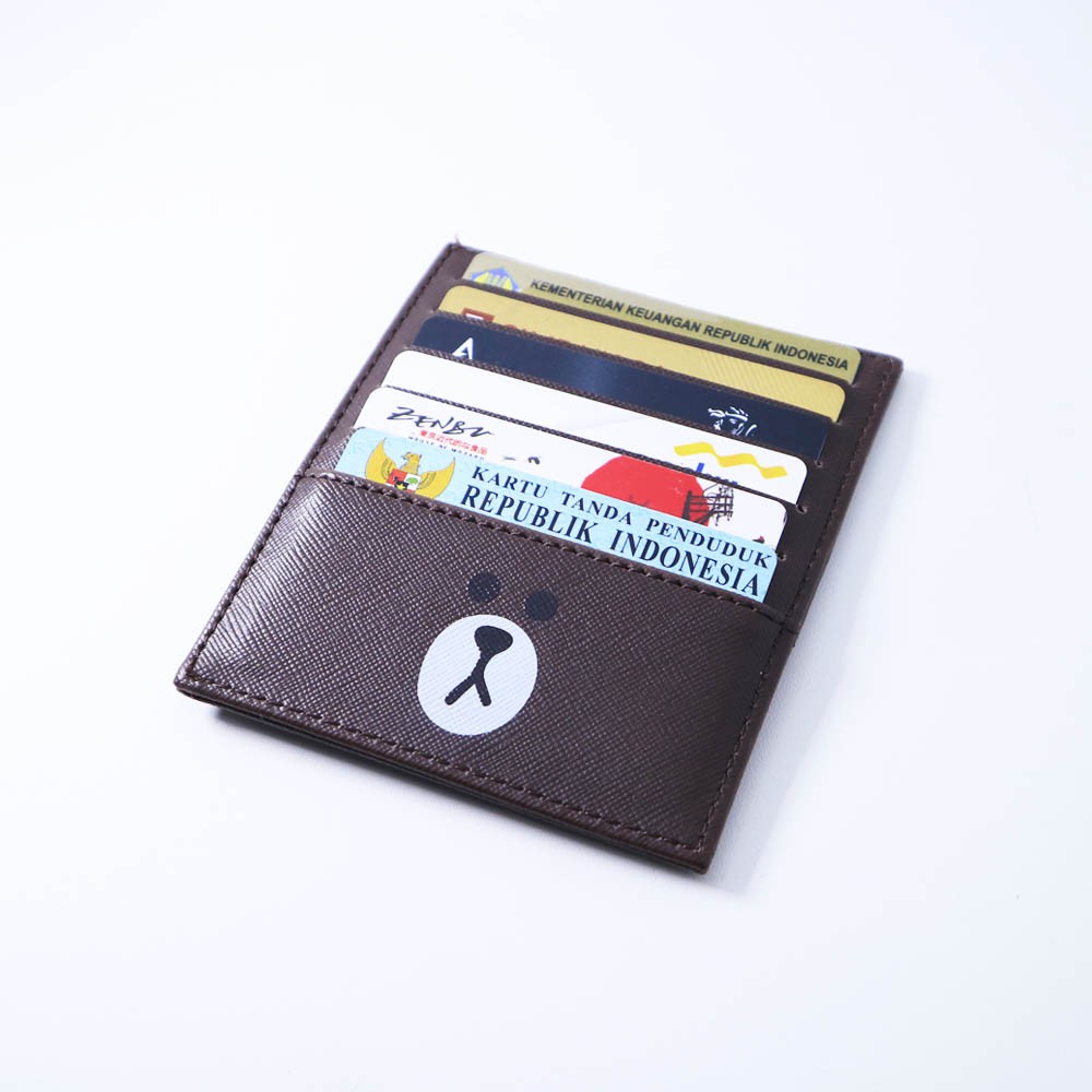 Cardholder | 12 Slot Printed | Brown Bear