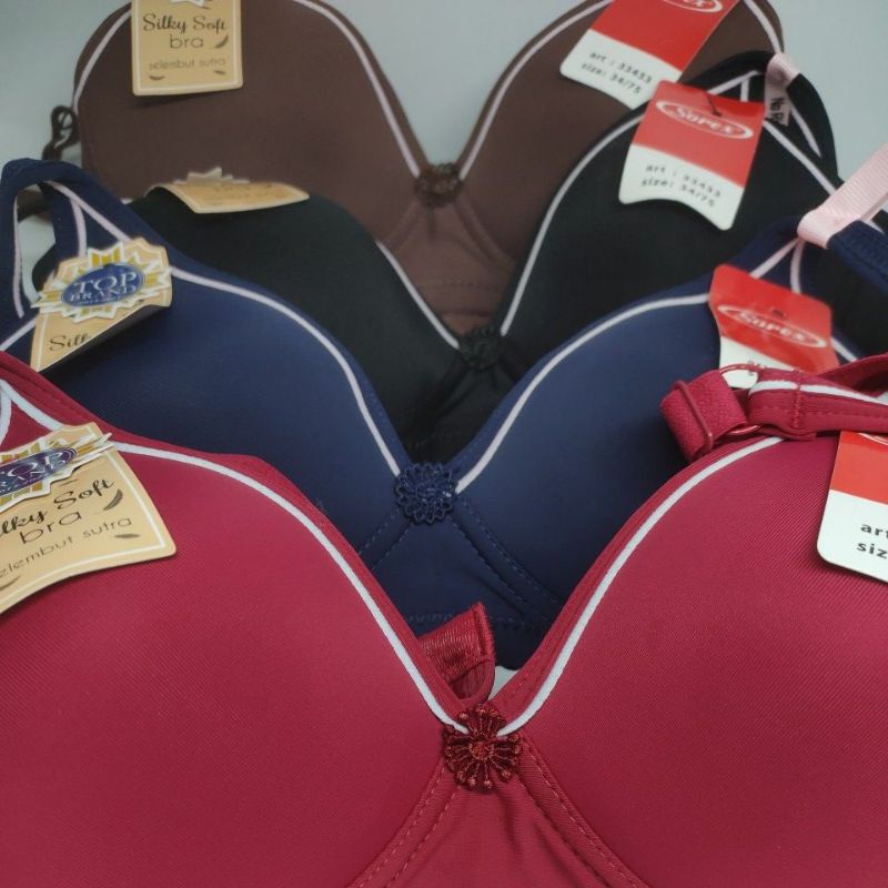 Sorex BH 33433 silky soft bra 34-38 tanpa kawat,busa tipis