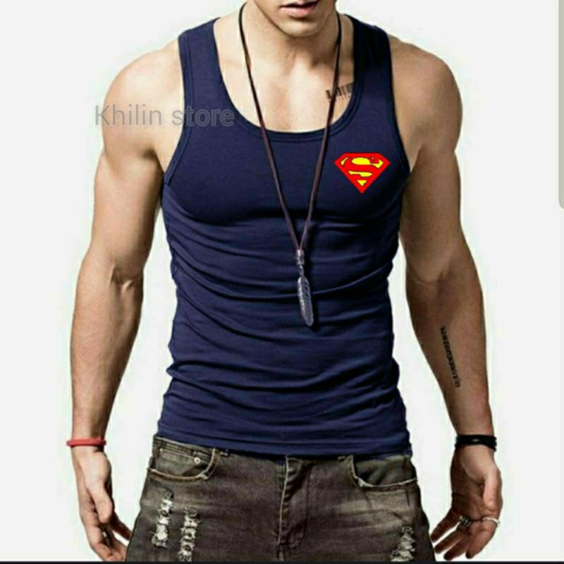 Singlet Pria Superman Kaos singlet pria dewasa Tanktop Pria kaos dalam pria singlet distro pria baju singlet pria dewasa