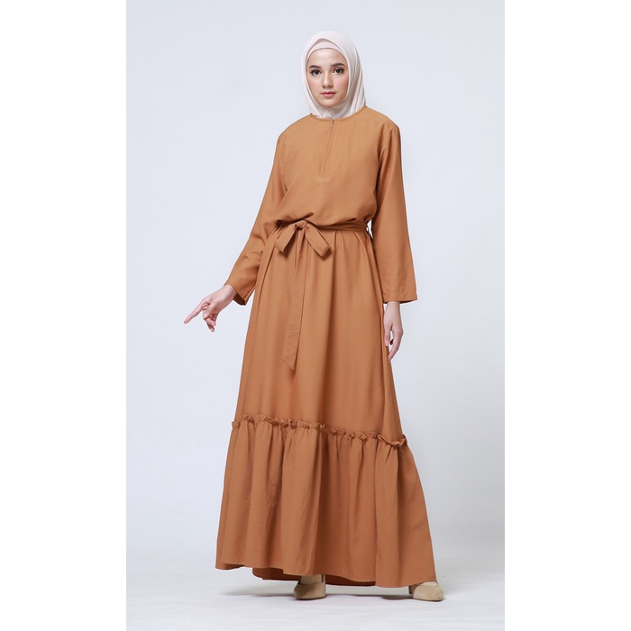 PREMIUM TUFINE - GAMIS WANITA GAMIS KEKINIAN - CALIANA DRESS BRONZE - XL
