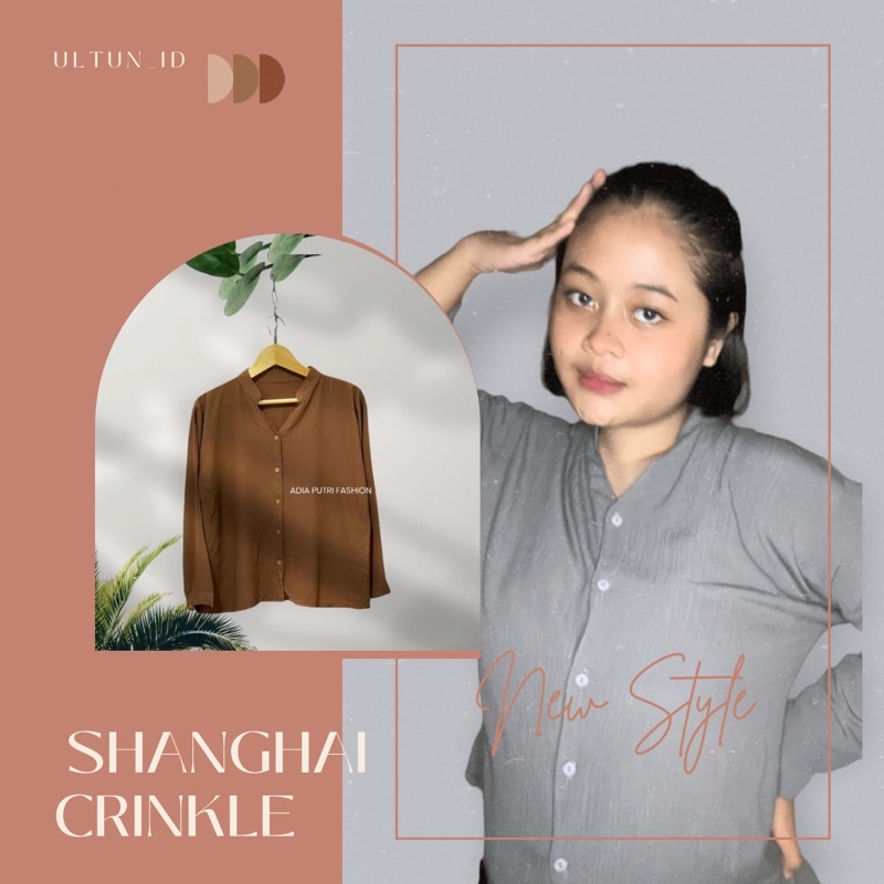 (NEW) Blouse Shanghai Crinkle//Blouse Shanghai Premium//Atasan Rayon Airflow Premium//Hot Fanta//Blouse Best Seller Hot Fanta