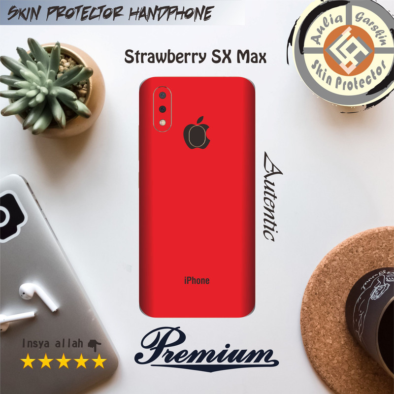 Garskin HP Strawberry SX MAX Motif Iphone red - Free Custom Motif