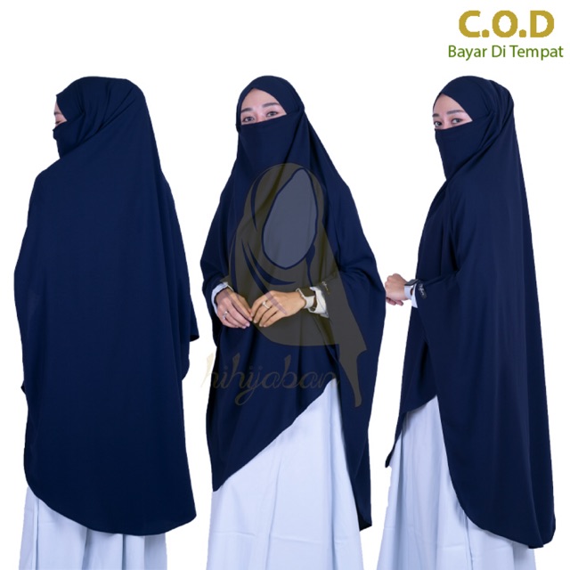 French Khimar XXL/ French Hijab XXL/ Jilbab syari jumbo/ Jilbab Wolfis Jumbo