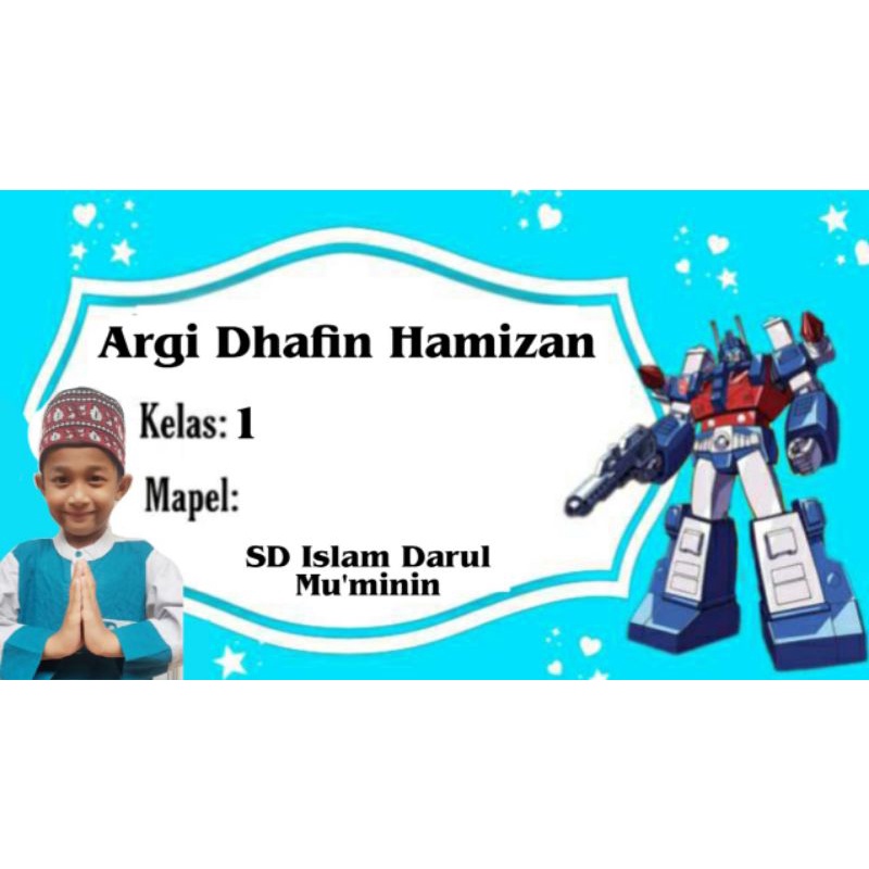

( ISI 25 - 50 PCS ) STIKER UNTUK LABEL BUKU SEKOLAH ANAK