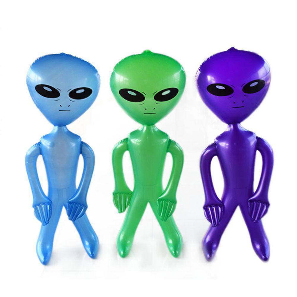 Nanas 90CM Model Alien PVC Dekorasi Halloween Untuk Festival Bar Mainan Tiup