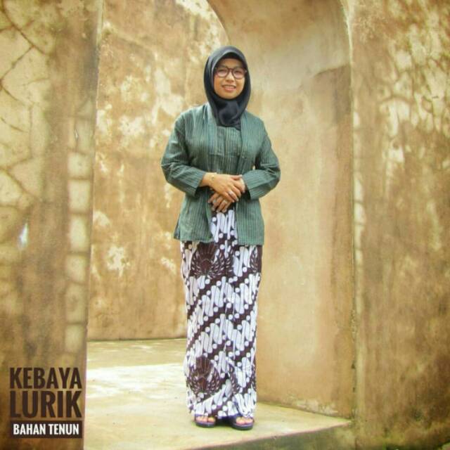 STELAN KEBAYA LURIK KECIL WARNA HIJAU