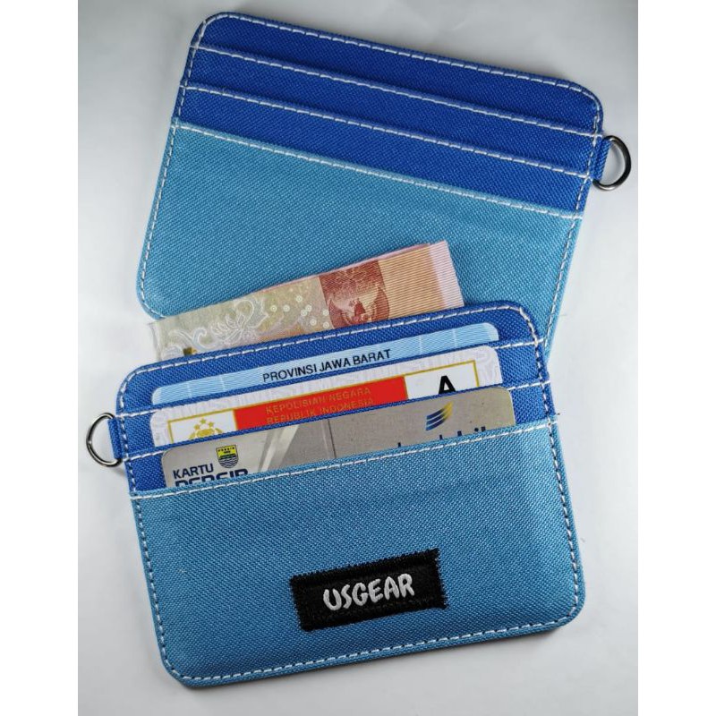 Dompet Kartu Tipis Card Wallet Simple Wallet Pria Wanita Motif Biru Persib