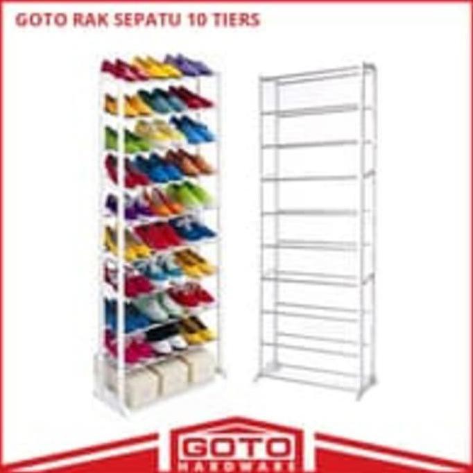 Jual Amazing Portable Shoe Rack Rak Sepatu Lipat 10 tingkat Susun Murah ...