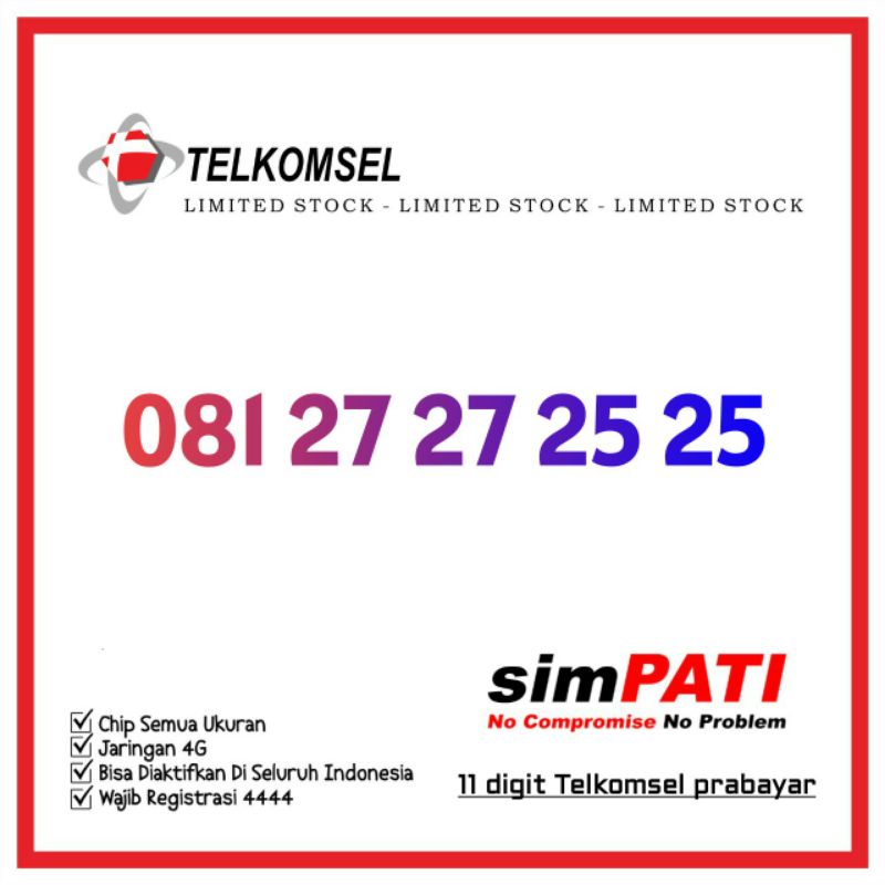 Simpati 11 digit 2727 2525