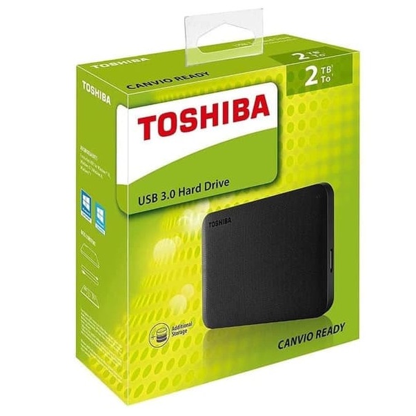 Harddisk external TOSHIBA Canvio Basic 3.0 2TB black ori resmi