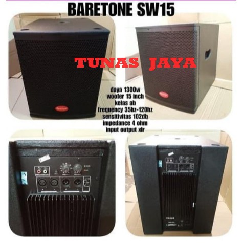 SUBWOOFER Aktif Baretone SW15  SW 15 15 INCH AKTIF SUBWOOFER ORIGINAL Free ACC BONUS