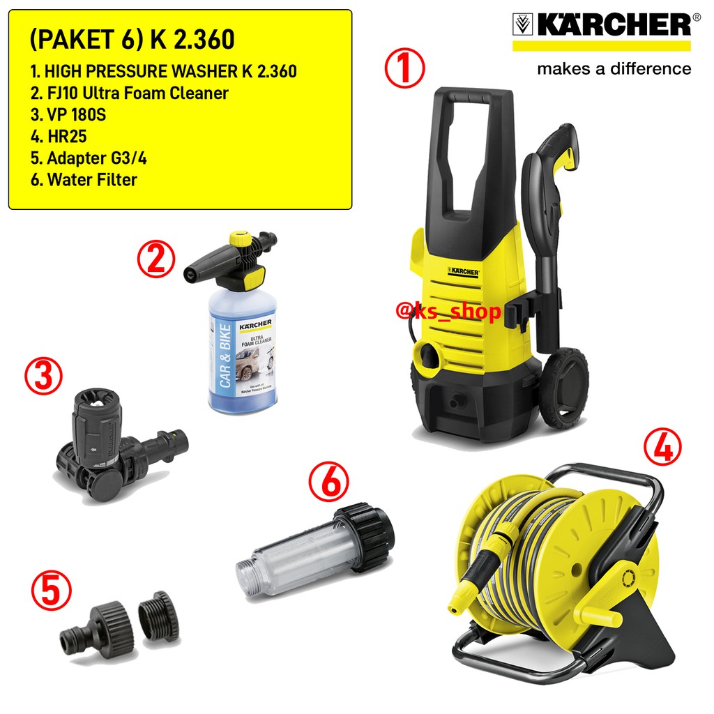 Karcher K2 360 - Karcher K2.360 - Karcher K 2.360 - Karcher High Pressure Cleaner K2360 Paket E