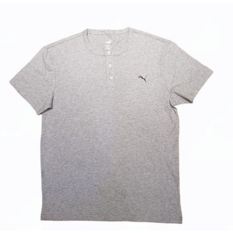 kaos pria puma kancing tengah