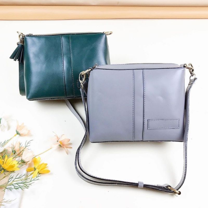 Tas Kulit Wanita Motif Full Up Asli Kulit Sapi Garut New