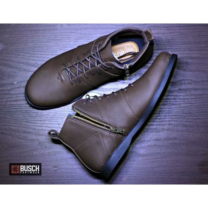 Order Langsung Sepatu pria premium original hand made MRCH BRODO Sepatu touring - Hitam, 39 Diskon