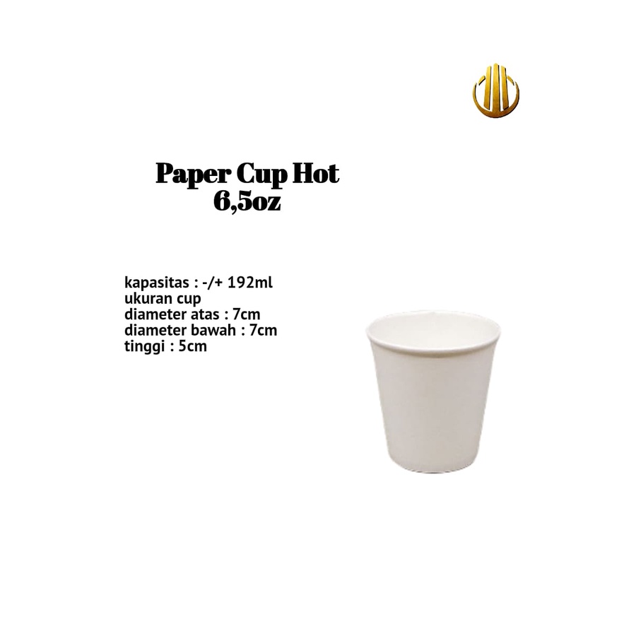 gelas kertas/paper cup kopi 6.5oz