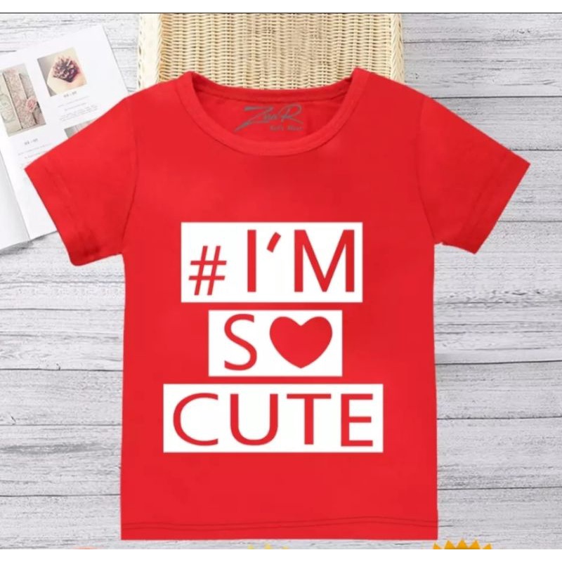 Baju bayi atasan kaos bayi usia 3-9 bulan-28 Merah so cute