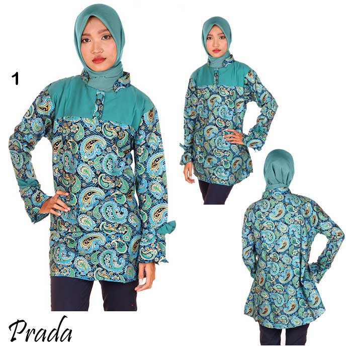 Blouse Batik Blus Kerja Wanita Amoeba Prodo