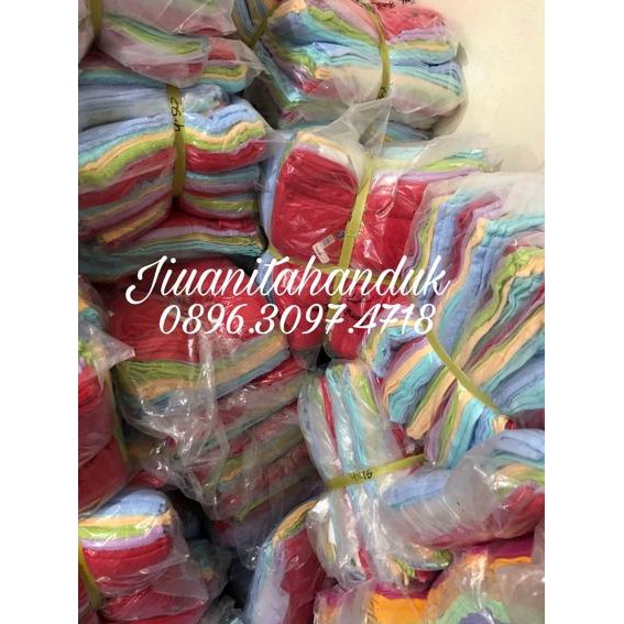 ☊ Handuk Merah Putih 30x70 Grade A GROSIR (isi 12 pcs) Paling Murah ◙