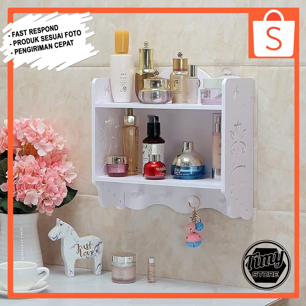 Rak Gantung / Rak Dinding / Rak Kosmetik / Tempat Make Up / Make Up Storage / Drawer ada gantungan 4