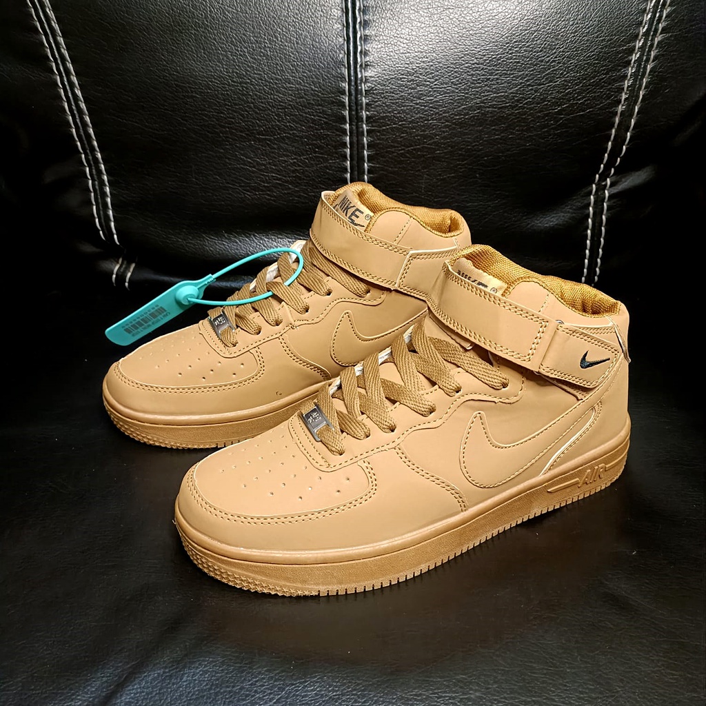 Diskon Sepatu Pria Premium Original Nike Air Force 1 Mid All Brown