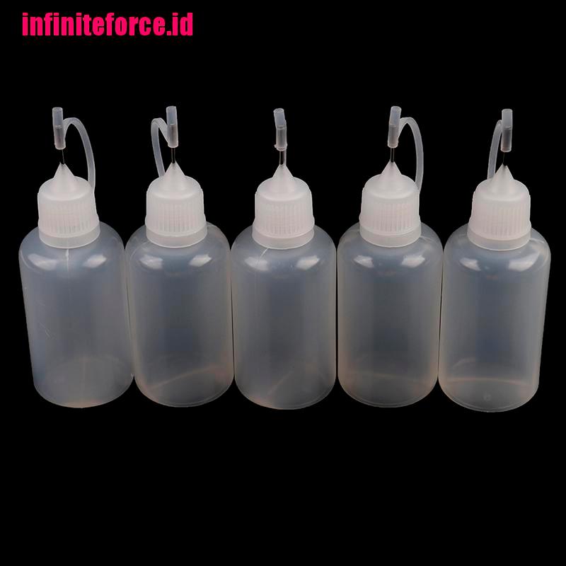 5Pcs 30ml plastic DIY paper quilling glue applicator needle squeeze bottle