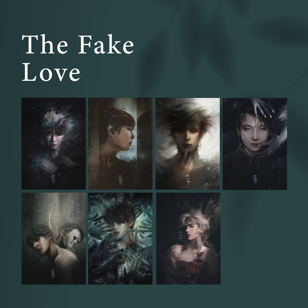[SATUAN] POSTCARDS/PC - BTS 'The Fake Love' by. Grammy Osk