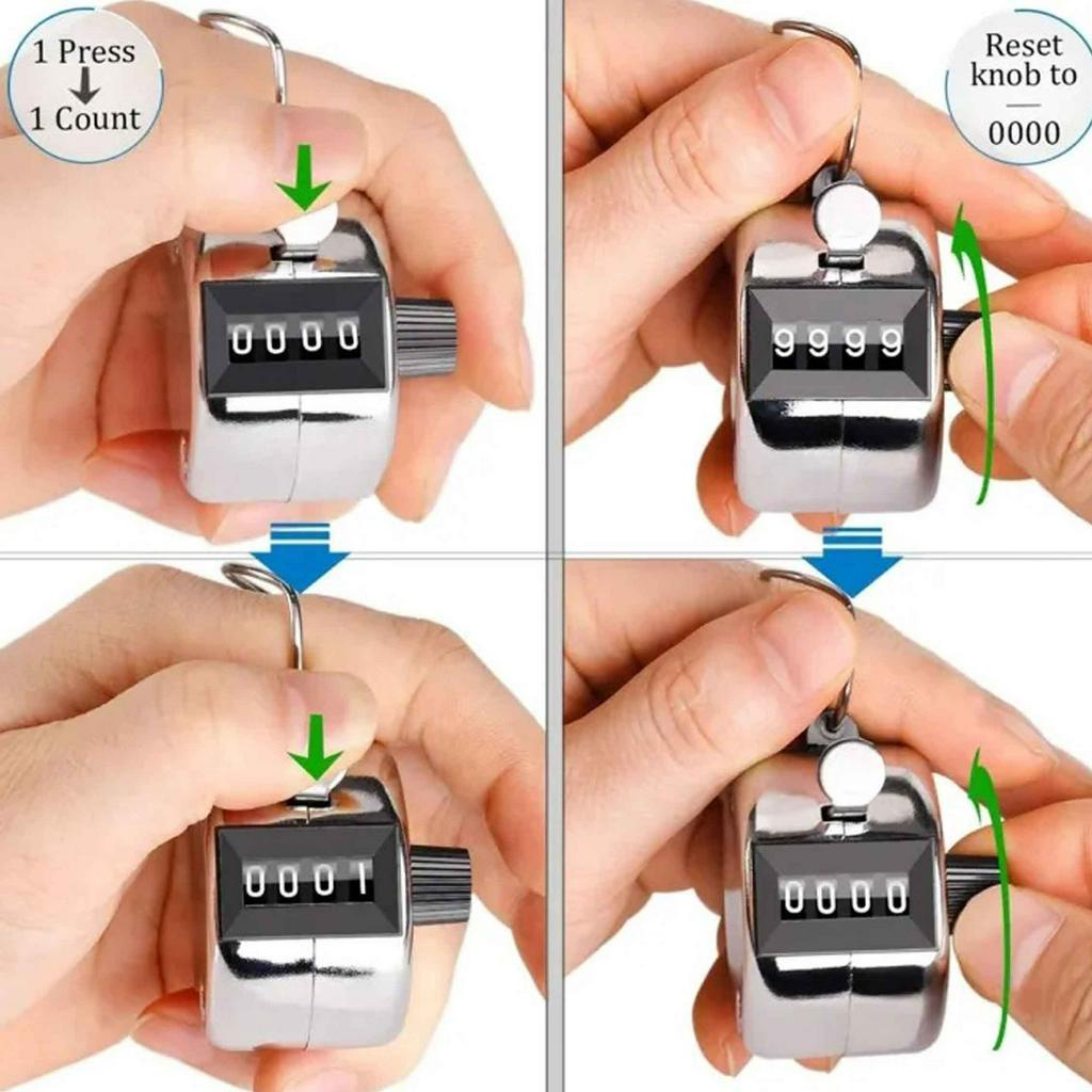 Hand Tally Counter / Alat Hitung Cepat / Alat Hitung Manual / 4 Digits