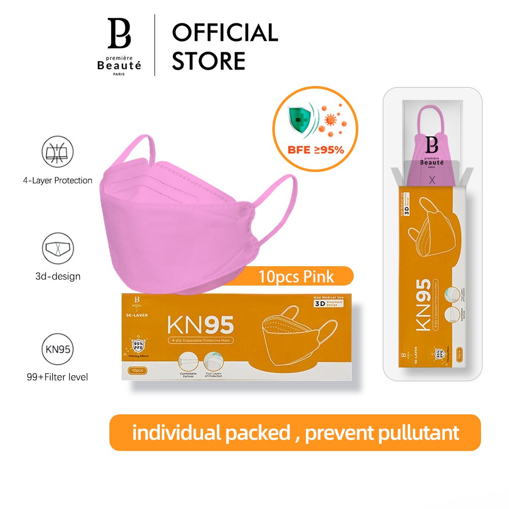 Premiere Beaute Disposable Face Mask Masker EVO KN95 Earloop Kesehatan 4ply Face Masker wajah