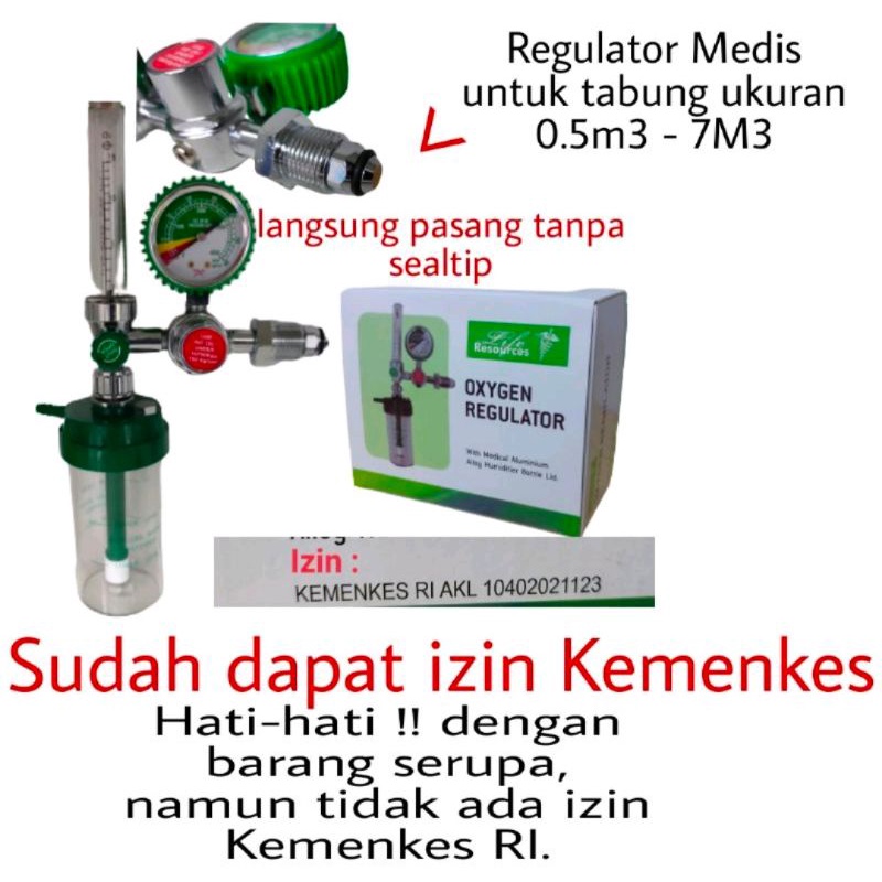 Regulator Oksigen Original Liferesources / Medical Oxygen Regulator Life Resources