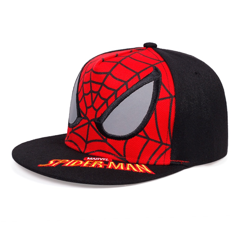 Topi Baseball Motif Bordir Kartun Spiderman Bahan Katun Gaya Hip Hop Untuk Anak