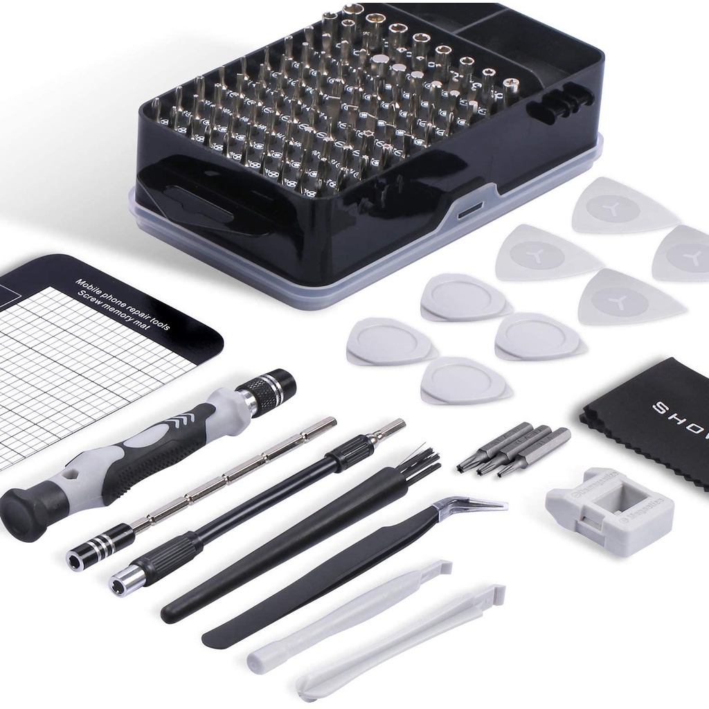 ISKU Obeng Set hp Lengkap Original Full Set 122 in 1 /Alat Bongkar HP/Obeng Set Komplit Serbaguna/Reparasi Mini Precision Tools Obeng Service Komputer Laptop Hp Service/Kunci hp Set Obeng Perkakas