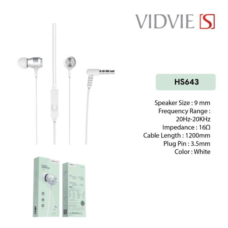 HANDSFREE VIDVIE S-HS643 MIC