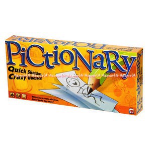 Pictionary Quick Sketches Board Game Mainan Anak Mainan Kelompok