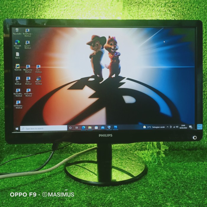 LED Monitor Komputer Philips 19inch wide 196V3L
