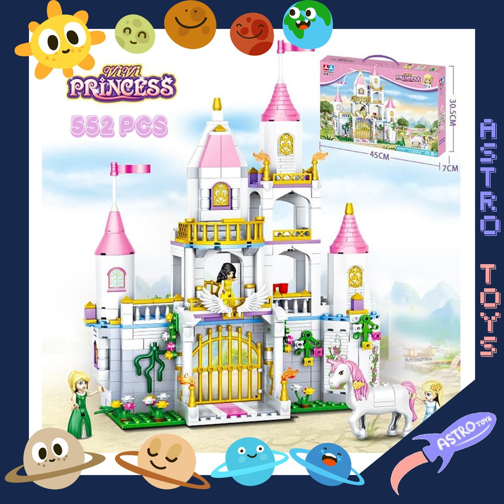 Mainan Lego Princess Vivi Rose Castle Istana Perempuan 364 Pcs & 522 Pcs