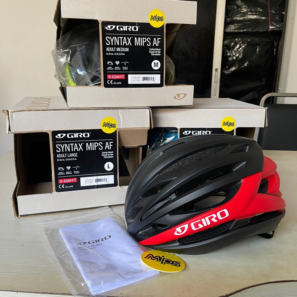 Helm GIRO Syntax MIPS Warna Black Red