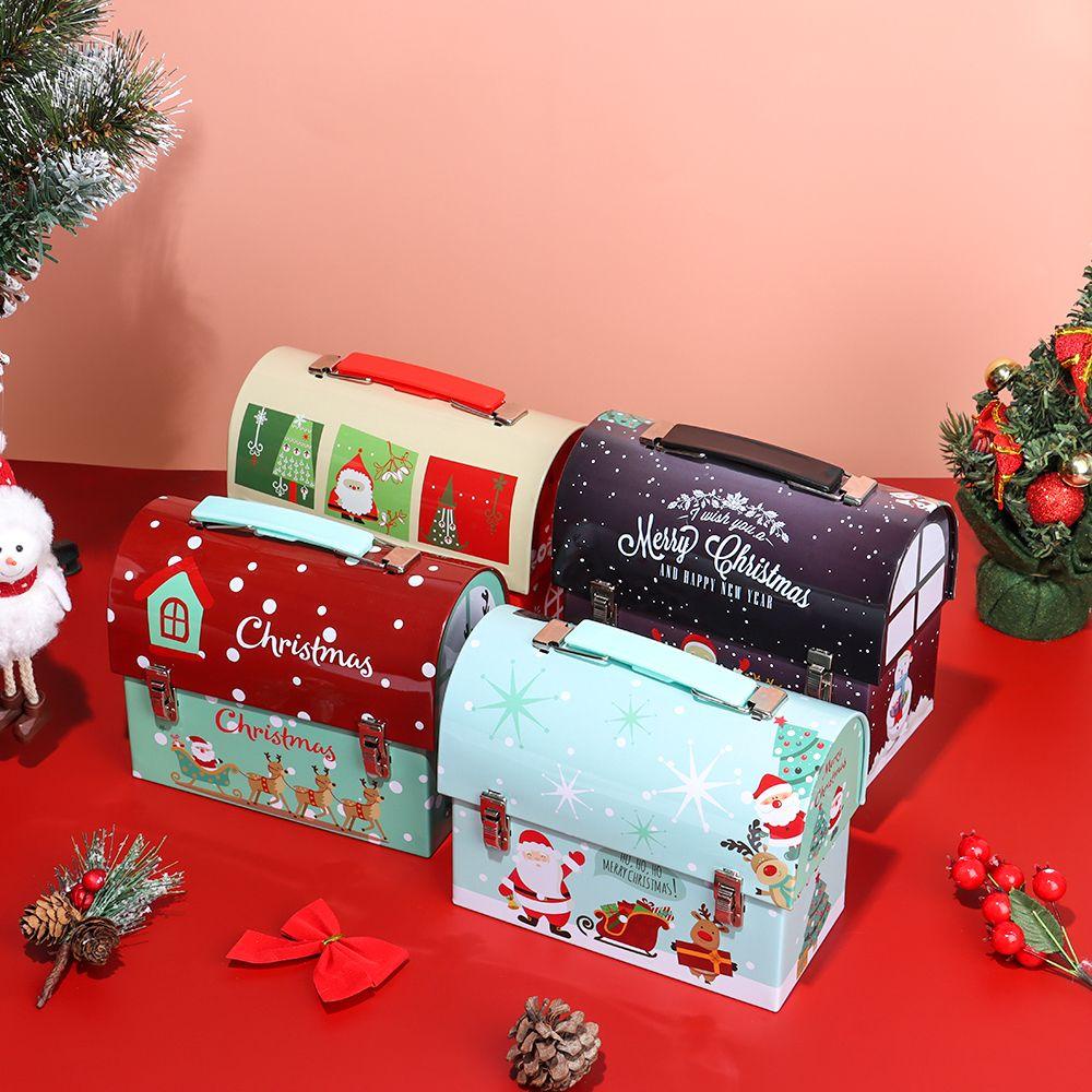 Top Christmas Gift Box Kotak Penyimpanan Kotak Box Kue Kering Kemasan Kado Hadiah Tahun Baru