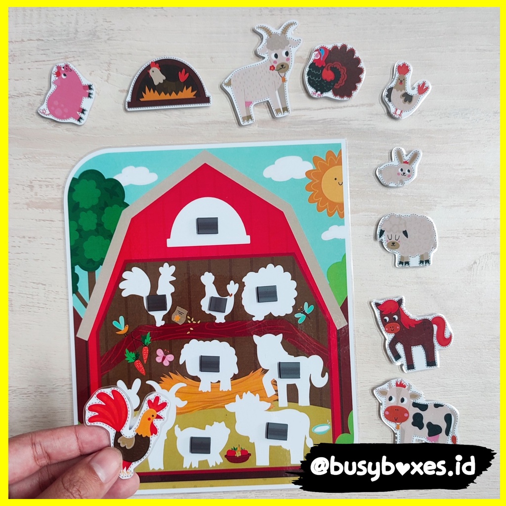 [busyboxes.id] mainan edukasi anak 2 tahun busypage busy page mencocokan bayangan / mainan edukasi montessori paud preschool mencari bayangan animals farm