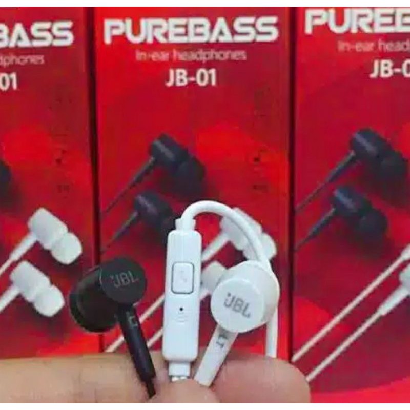 Headset Pure Bass | Headset Branded JB01 | Handsfree Bass OK Suara Bagus