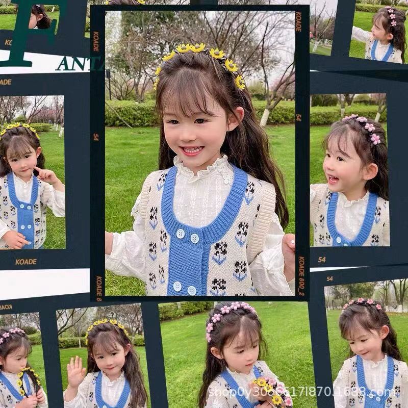 Bandana Rambut Desain Bunga Alpukat Gaya Korea Untuk Anak Perempuan Lucu Korean Import