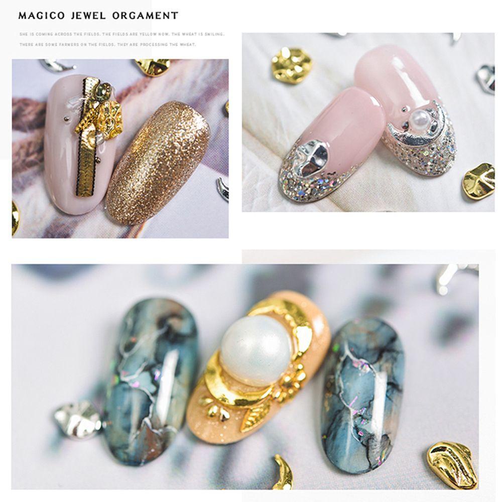 Needway   Moon Nail Art Dekorasi Aksesori Perhiasan Jepang Korea INS Nail Rhinestones