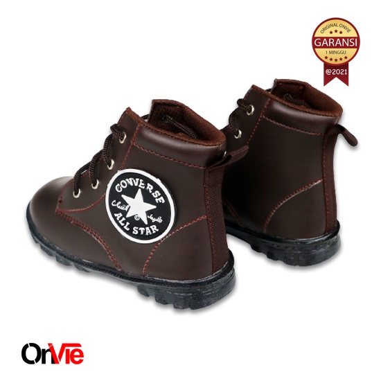 Sepatu Anak Boots Formal Pria Original Kulit AllStar