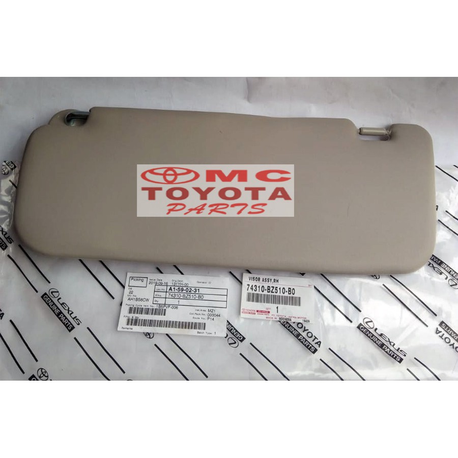 Sun Visor Protector Tahanan Cahaya Kanan Agya Ayla Avanza Xenia Allnew 74310-BZ510-B0