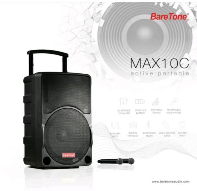 Baretone Max 10 C 10 In Speaker Portable,2 Mic Wireles,Karaoke Youtube