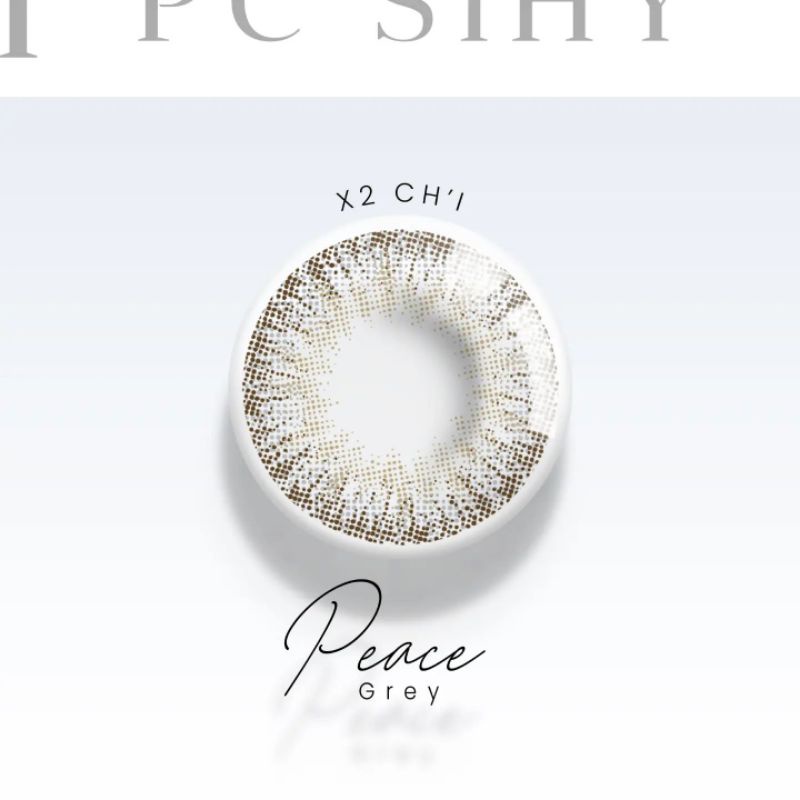 Softlens warna grey abu2 Silicone Hydrogel X2 Chi (peace)