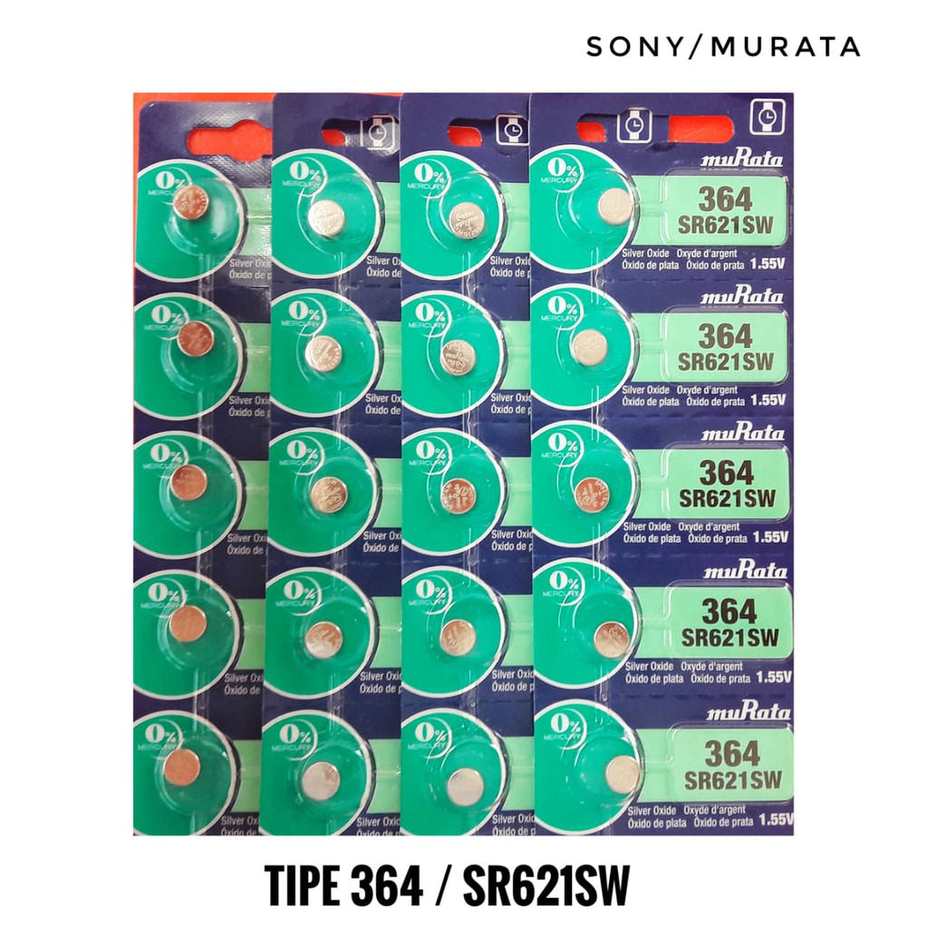 KARUNIA JAM - BATERAI SONY MURATA 364 SR621SW ORIGINAL - BATERAI ORI HARGA PER LEMBAR