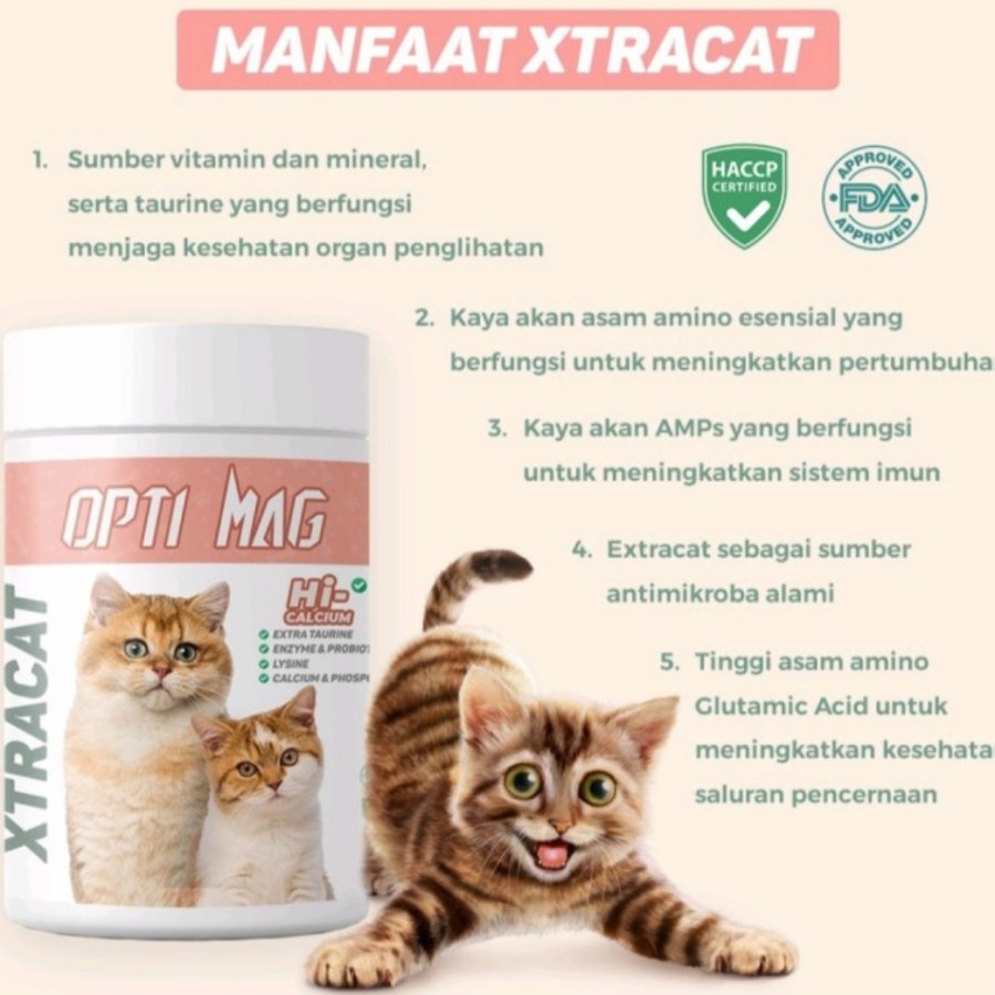 VITAMIN KUCING OPTI MAG OPTIMAG XTRACAT VITAMIN CALCIUM